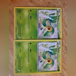 Snivy pokemon cards x 2